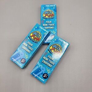 Vintage Kid Fun Non-Toxic Crayons Four Pieces Per Box Made In Thailand 3 packs